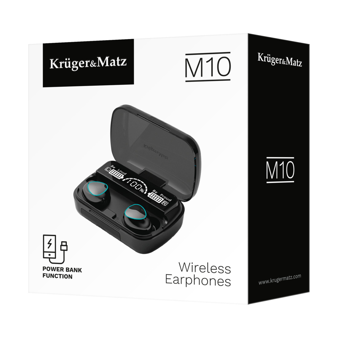 CASTI BLUETOOTH 5.3 POWERBANK M10 KRUGER&MATZ