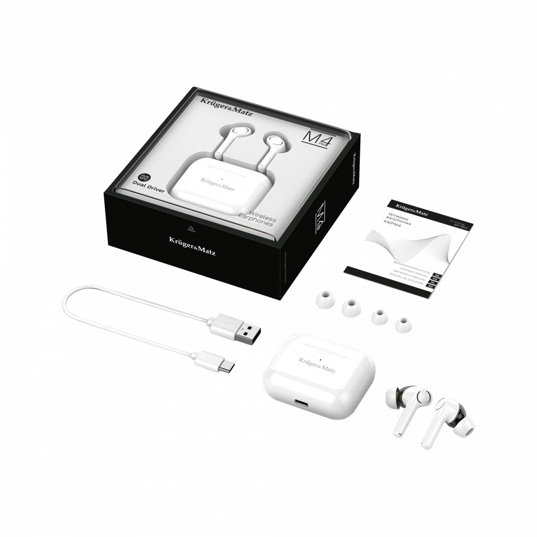 CASTI BLUETOOTH 5.0 TWS M4 PRO KRUGER&MATZ